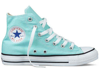 turquoise converse high tops
