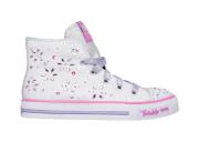 Skechers Girls Twinkle Toes Shuffles Sparkly and Sweet White/Multi 10714L/WMLT