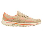 Skechers Womens Go Walk 2 Stance Natural/Coral 13592/NTCL